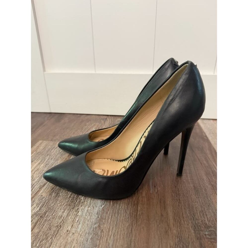 Sam Edelman Stiletto Danna Pointed Toe Heel in black leather Womens 7.5 EUC - Picture 5 of 10